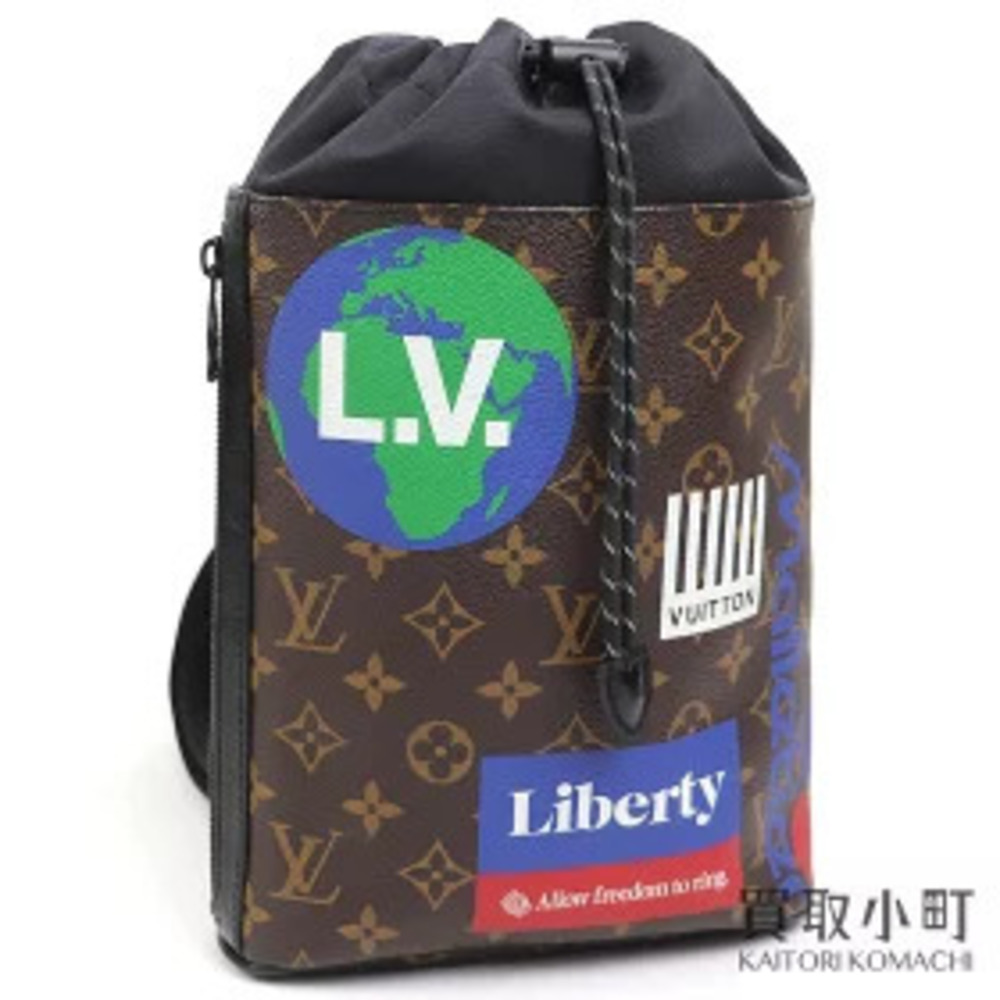 Louis Vuitton Chalk Sling Bag Monogram Applique Motif Crossbody Shoulder LV